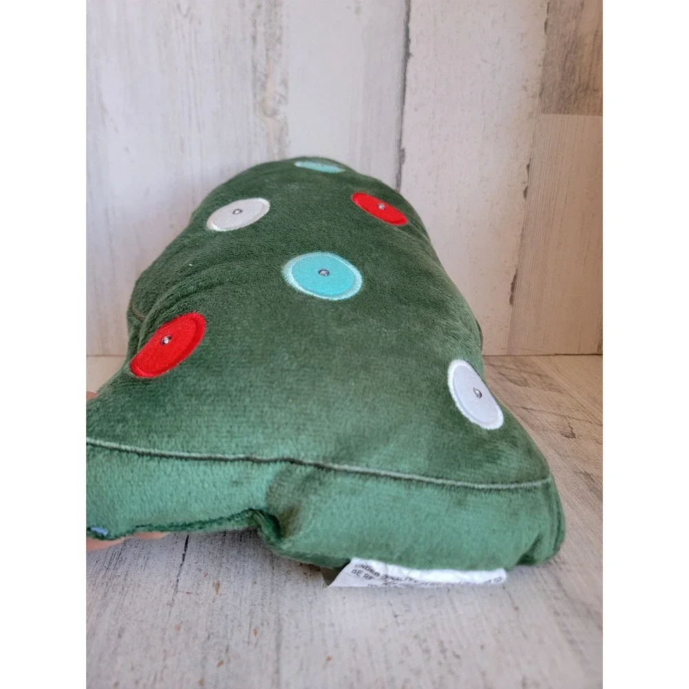 Christmas tree shaped light up pillow Xmas home decor couch accessory